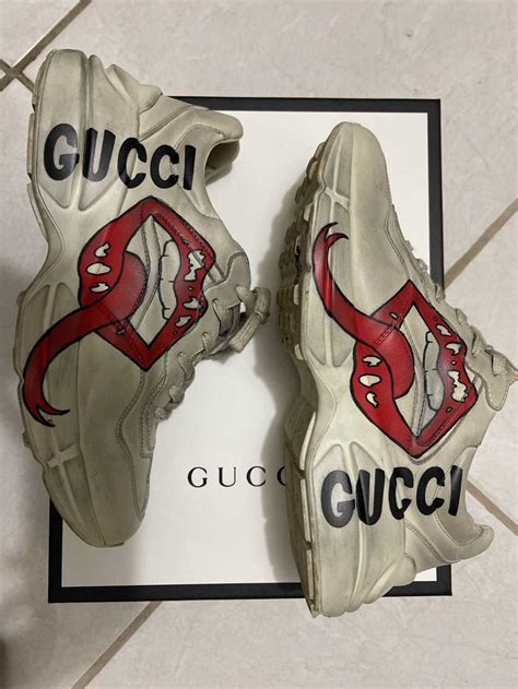 rhinestone gucci shoes|Gucci rhyton lips.